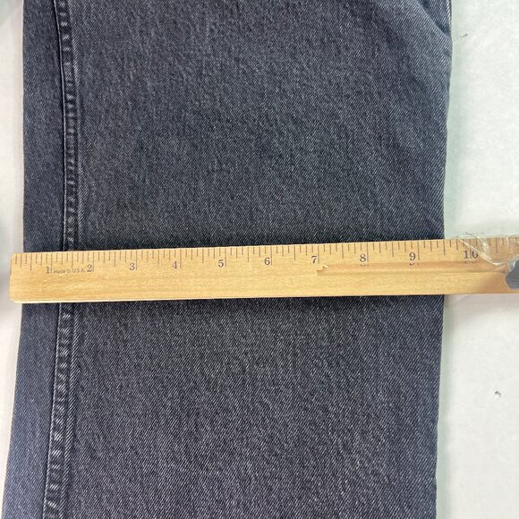 Abercrombie Fitch Jeans Women's 28x30* Low Rise Baggy Black Faded Denim Tag 25R - Picture 13 of 16